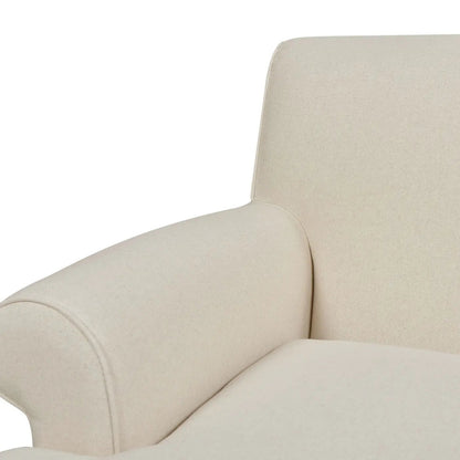 Alana Lawson Accent Arm Chair by Unique Piece Furniture beige fabric with curved arm on Tampa Home & Garden Store