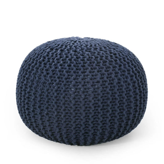 Bordeaux Knitted Pouf Ottoman and Floor Cushion