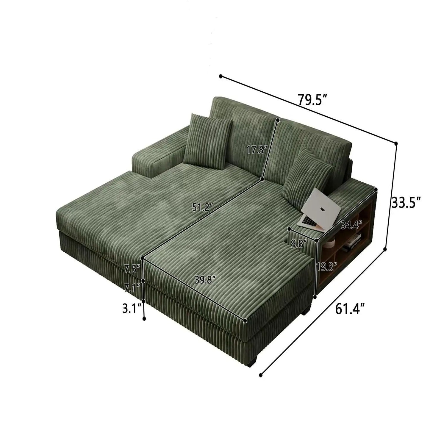 Convertible Sectional Sofa Sleeper for Lounge