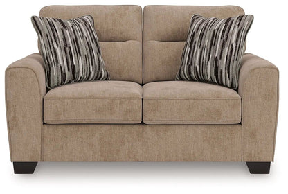 Olten Loveseat in Mocha Upholstery, Cozy