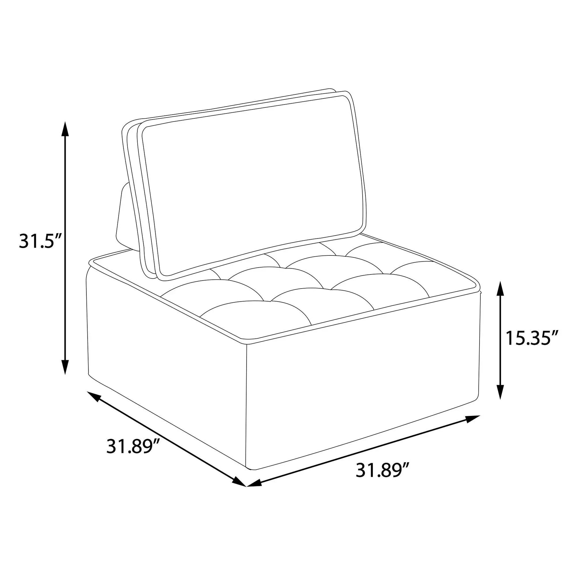 Armless chair Sofa With Modular Splicing Design by Unique Piece Furniture with tufted cushions on Tampa Home & Garden Store