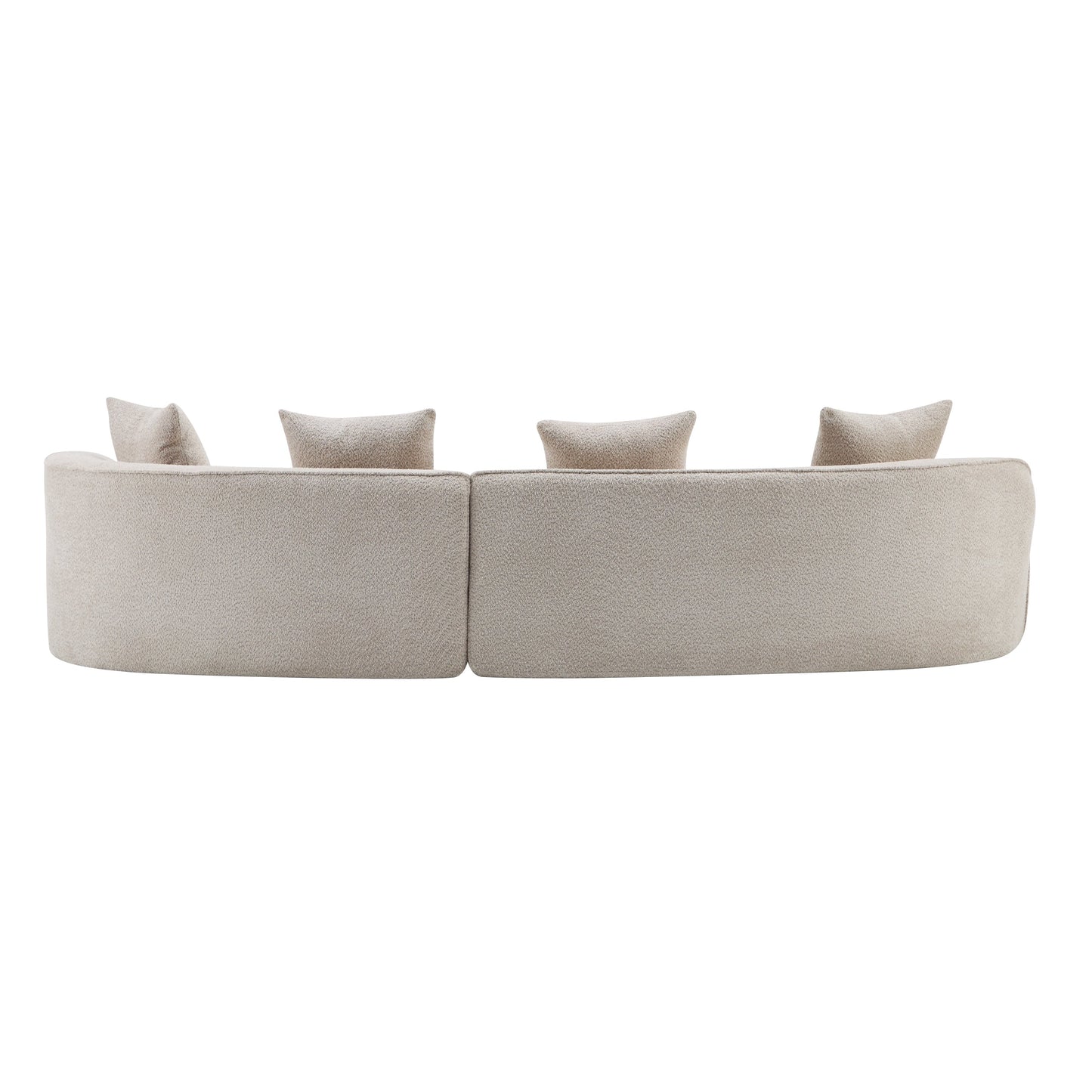 Curved Sectional Sofa and Almond Full Foam