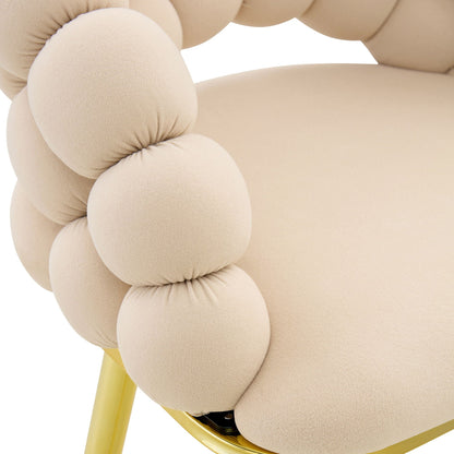 Ball Chain Bubble Tufted Bar Chairs Set Of Two