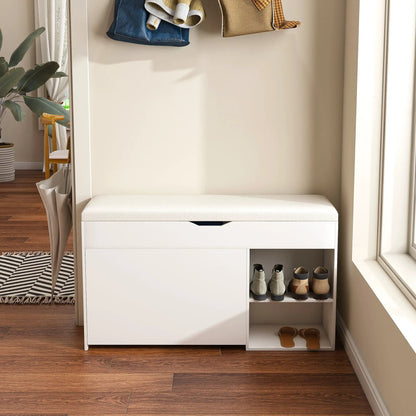Modern Entryway Bench With 3 Tier Drawers