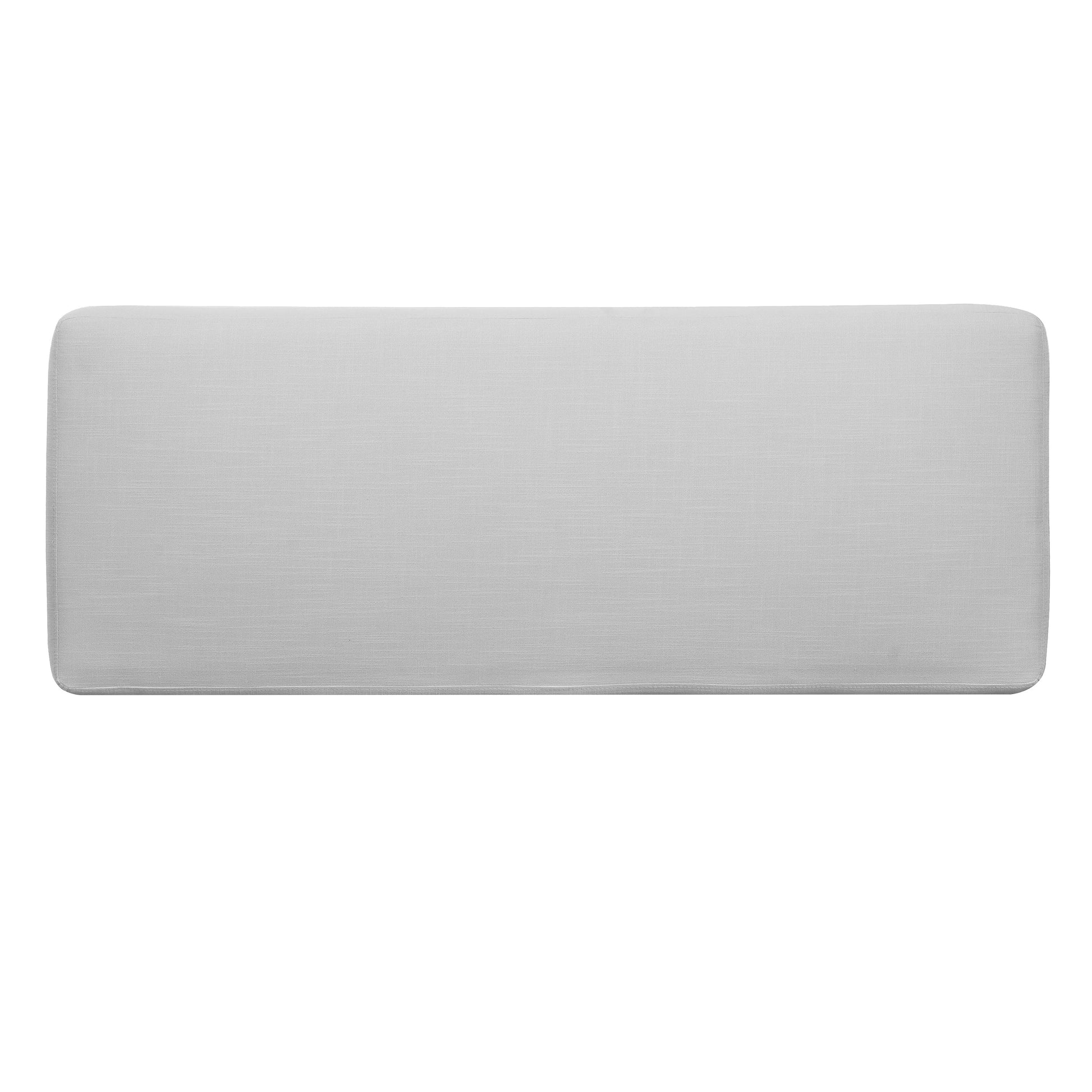 Simple and Elegant Footstool Bench in light gray fabric by HouseOfZazla on Tampa Home & Garden Store