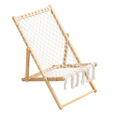 Bamboo weaving chair set with handwoven rope in natural finish, HouseOfZazla outdoor chairs on Tampa Home & Garden Store
