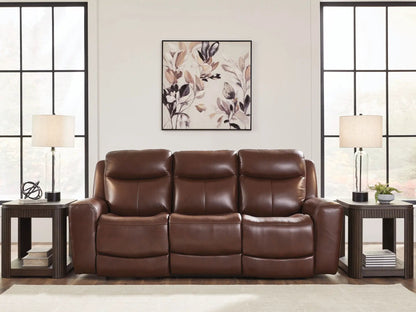 Bexhurst Power Reclining Sofa With Adjustable Headrest brown leather by Unique Piece Furniture on Tampa Home & Garden Store