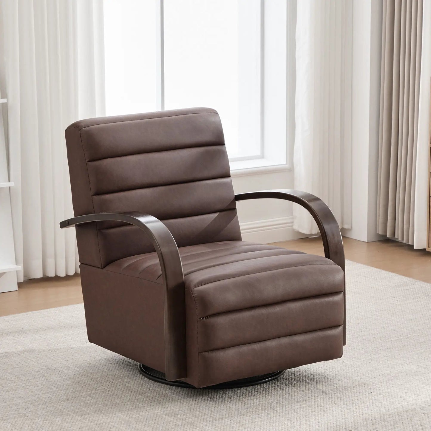 360 Degree Swivel Accent Chair Armrests Comfy