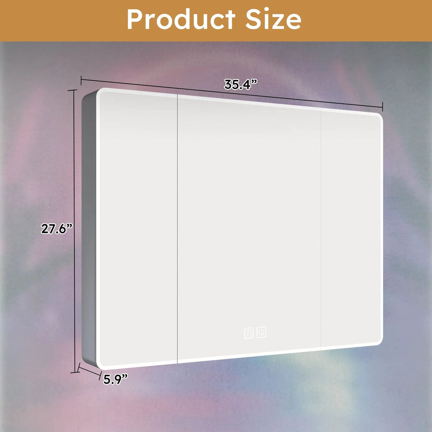 Aluminium Medicine Cabinet Mirror With Led Light