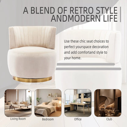 360 Degree Swivel Cuddle Barrel Accent Sofa Chair