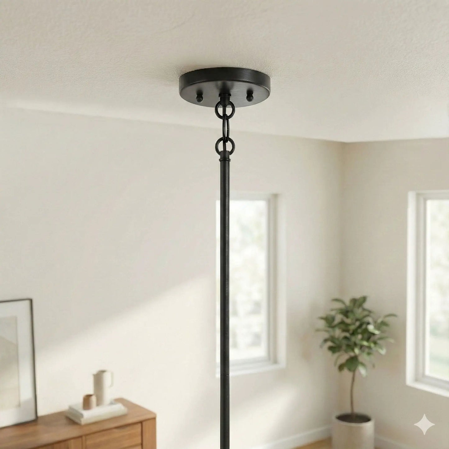 Essence pendant light with black metal canopy and rattan shade, Unique Piece Furniture on Tampa Home & Garden Store