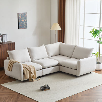 Modular Free Combination Sectional Sofa Couch HouseOfZazla, light gray stationary sectional on Tampa Home & Garden Store