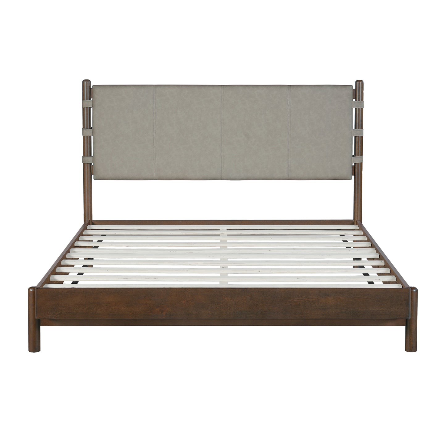 Premium Rubber Wood Platform Bed and Slats