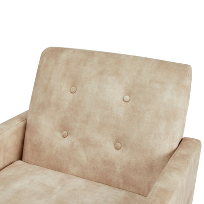 Tufted Back Accent Chair HouseOfZazla in light brown/beige commercial-grade upholstery on Tampa Home & Garden Store