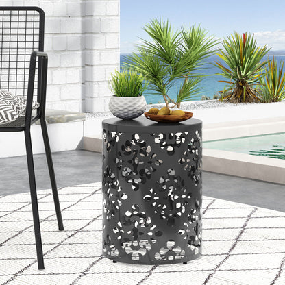 Modern Metal Outdoor End Table For The Patio