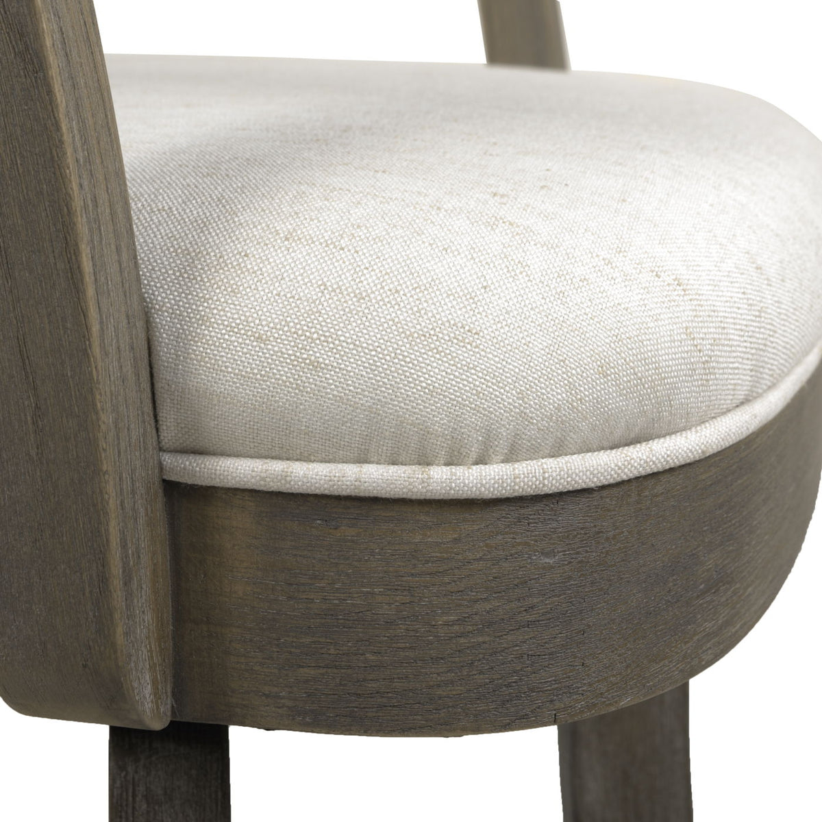 Williams Swivel Bar Stool with Armrests solid hardwood frame beige upholstered seat on Tampa Home & Garden Store