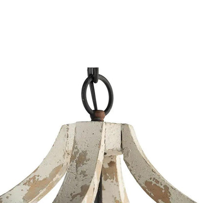 Cream 4 Light Chandelier with Adjustable Chain