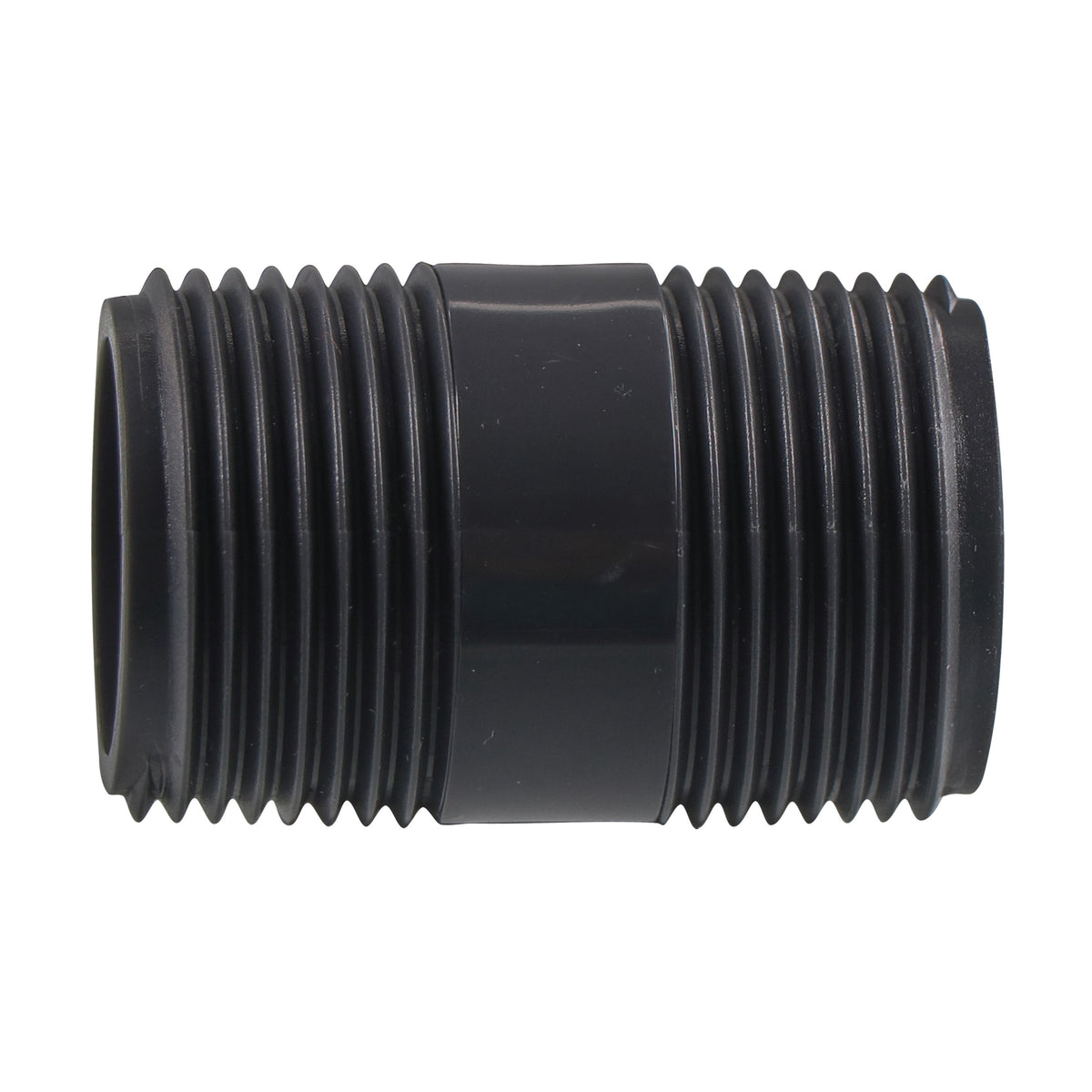 1 in MPT close PVC irrigation riser, black plastic, underground sprinkler riser on Tampa Home & Garden Store