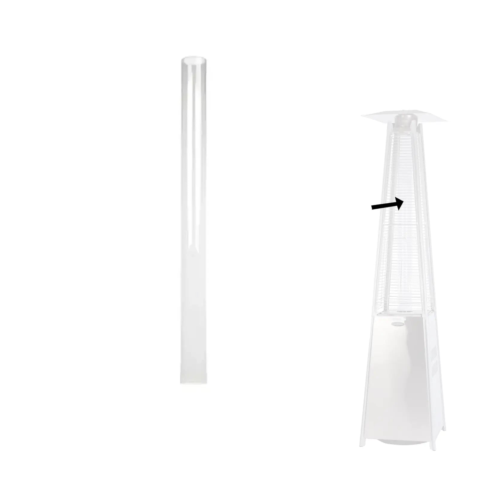 Glass Tube replacement part for 60523/62263 patio heater by Fire Sense/Balkene Home on Tampa Home & Garden Store