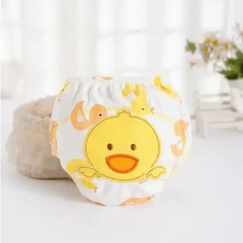 Stevvex ST15BY25578CGFXU reusable baby cloth diaper with bright yellow duck print on Tampa Home & Garden Store