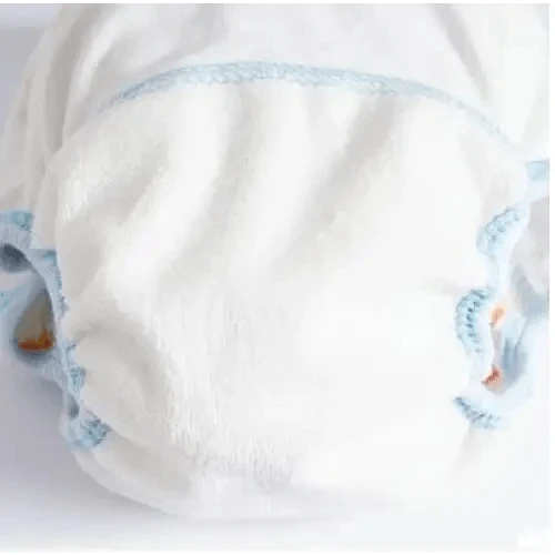 Stevvex 1Pcs baby cloth diaper white with light blue trim, reusable cotton nappies on Tampa Home & Garden Store