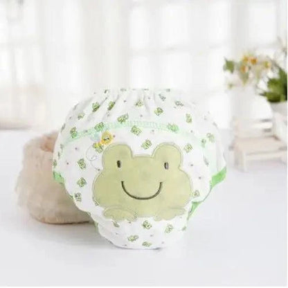 Stevvex reusable cotton cloth diaper with green frog print for babies on Tampa Home & Garden Store