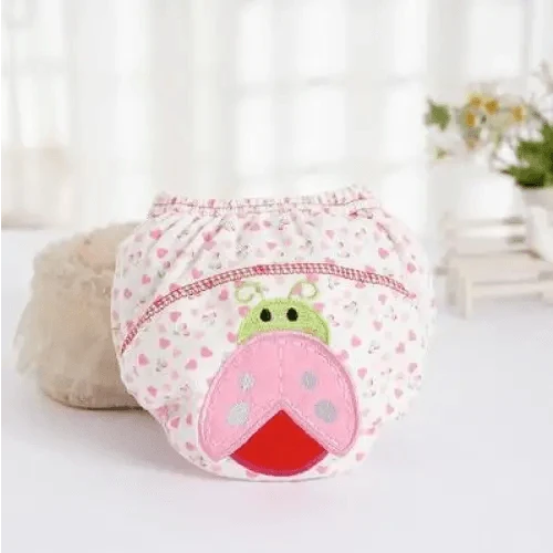 Stevvex 1Pcs reusable baby cloth diaper with pink butterfly design and cotton fabric on Tampa Home & Garden Store