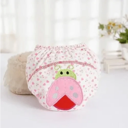 Stevvex 1Pcs reusable baby cloth diaper with pink butterfly design and cotton fabric on Tampa Home & Garden Store
