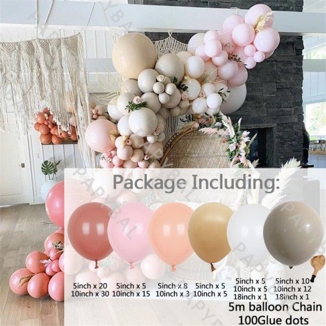 Luxury balloon set purple pink 5m balloon chain for birthday wedding baby shower decor on Tampa Home & Garden Store