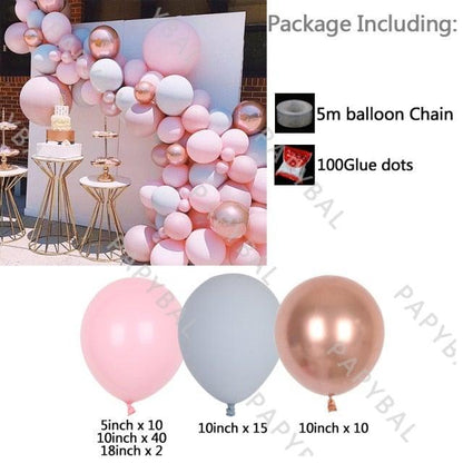 Stevvex 1Set Purple Pink Luxury Balloons for party arch in pink blue rose gold on Tampa Home & Garden Store