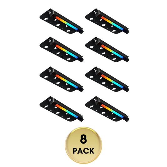 ELRA01 8-Pack 7 Inch 2.8W RGBCW App Controlled LED Retaining Wall Lights, Hardscape Color Changing 12V Low Voltage Landscape Lights