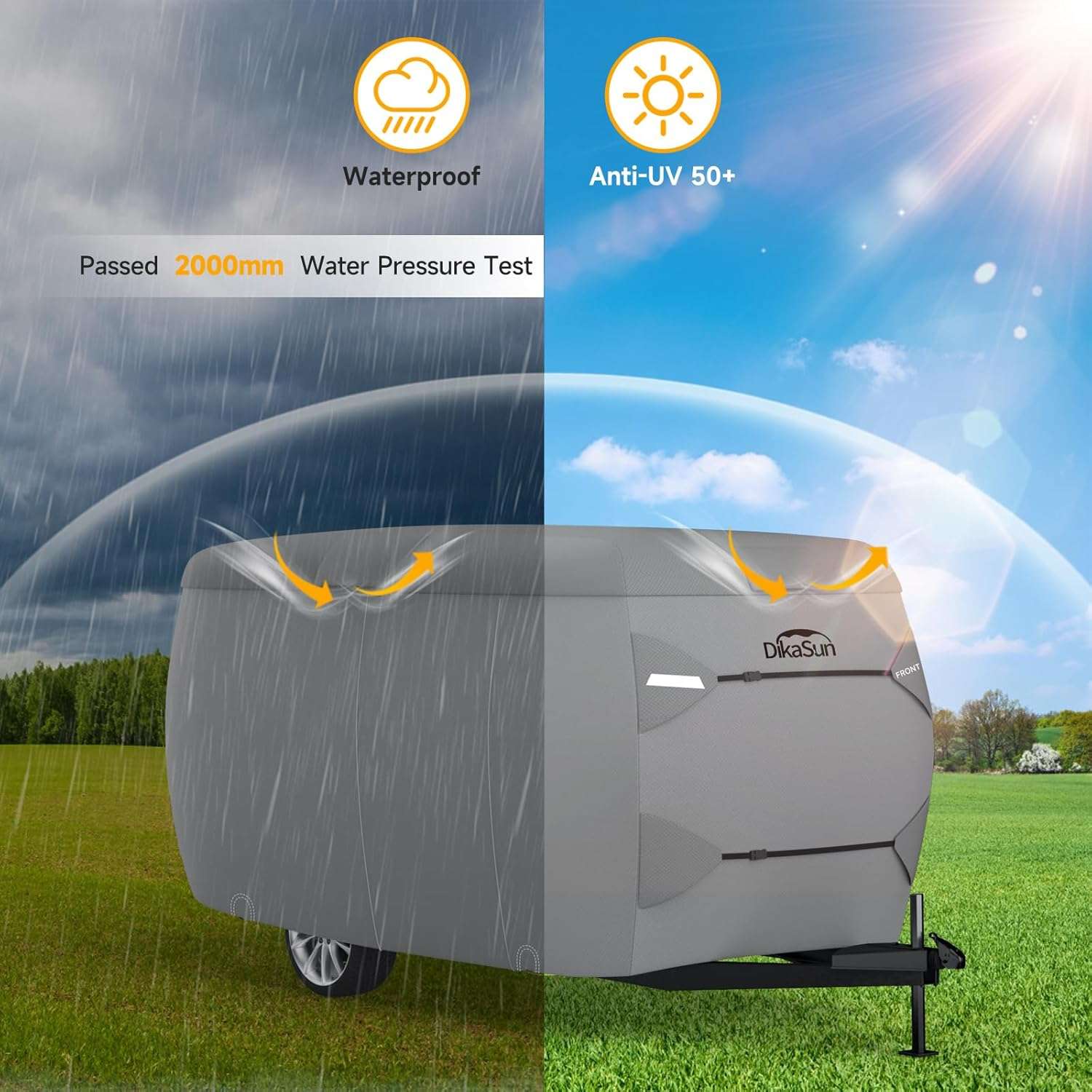 7-layer fiberglass travel trailer cover waterproof RV storage by Dikasun Outdoor on Tampa Home & Garden Store