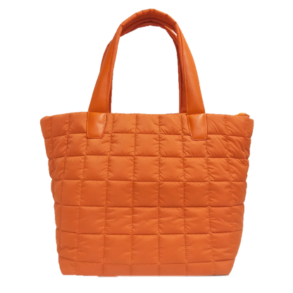 Quilted Nylon Tote – Lightweight, Triple-Zip, Travel & Work Ready