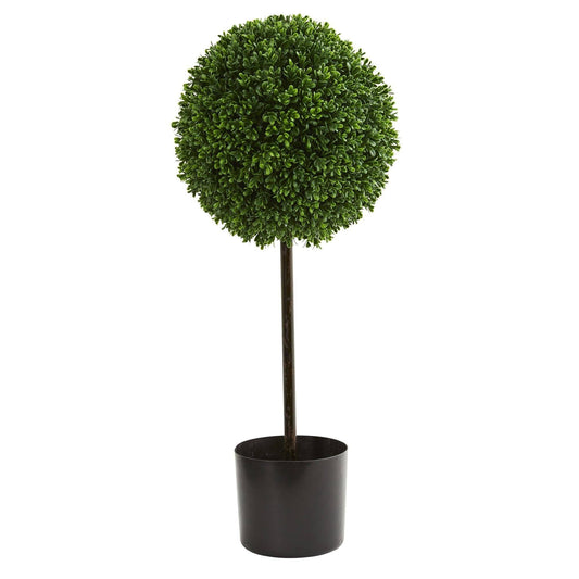 2.5’ Boxwood Ball Artificial Topiary Tree UV Resistant (Indoor/Outdoor) - Tampa Home & Garden Store