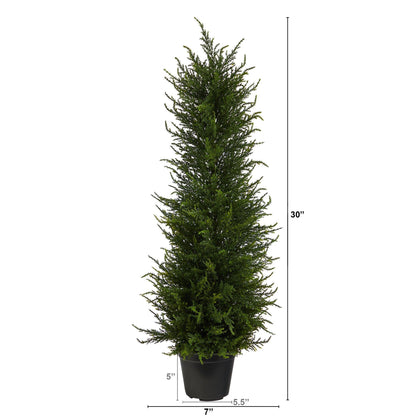 2.5’ Cypress Artificial Tree UV Resistant (Indoor/Outdoor) - Tampa Home & Garden Store