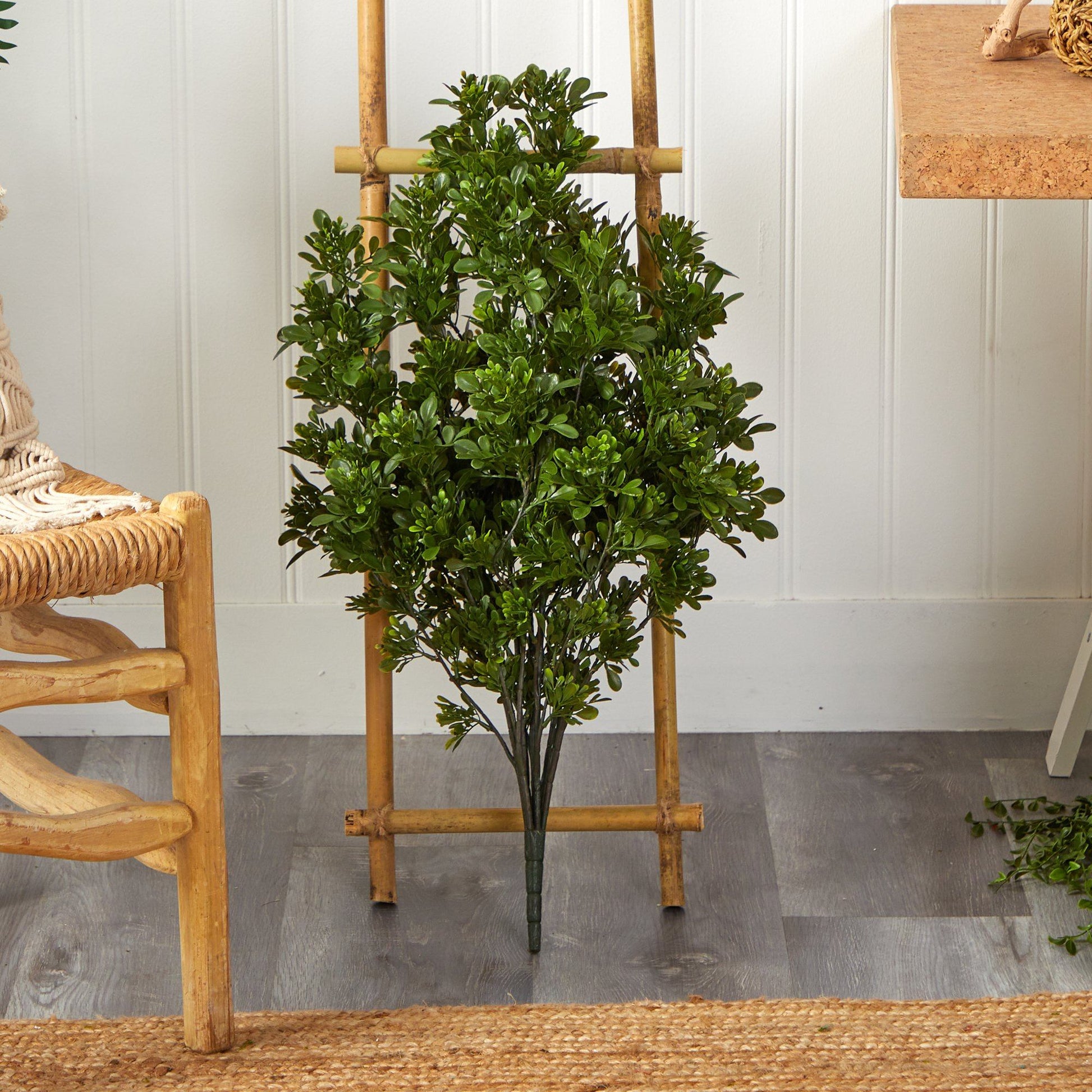 2.5’ Tea Leaf Artificial Plant UV Resistant (Indoor/Outdoor) - Tampa Home & Garden Store