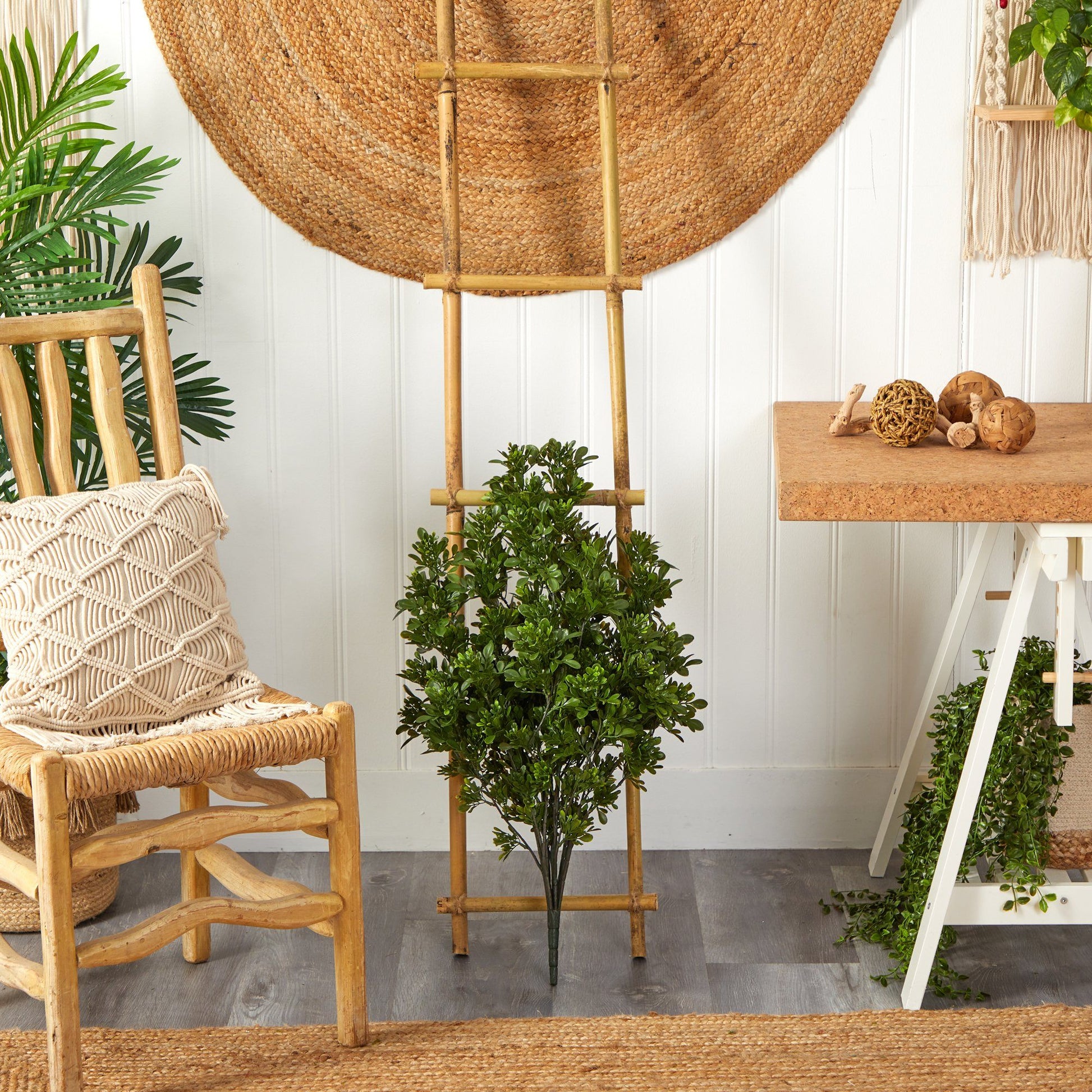 2.5’ Tea Leaf Artificial Plant UV Resistant (Indoor/Outdoor) - Tampa Home & Garden Store
