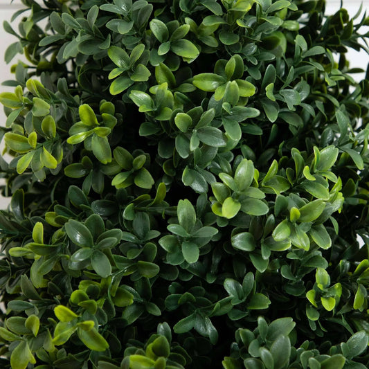 UV Boxwood Plant with Ground Stake, artificial green boxwood shrub set of 2 by Nearly Natural on Tampa Home & Garden Store