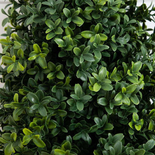 2.5' UV Resistant Artificial Boxwood Plant with Integrated Ground Stake (Indoor/Outdoor) - Set of 2 - Tampa Home & Garden Store