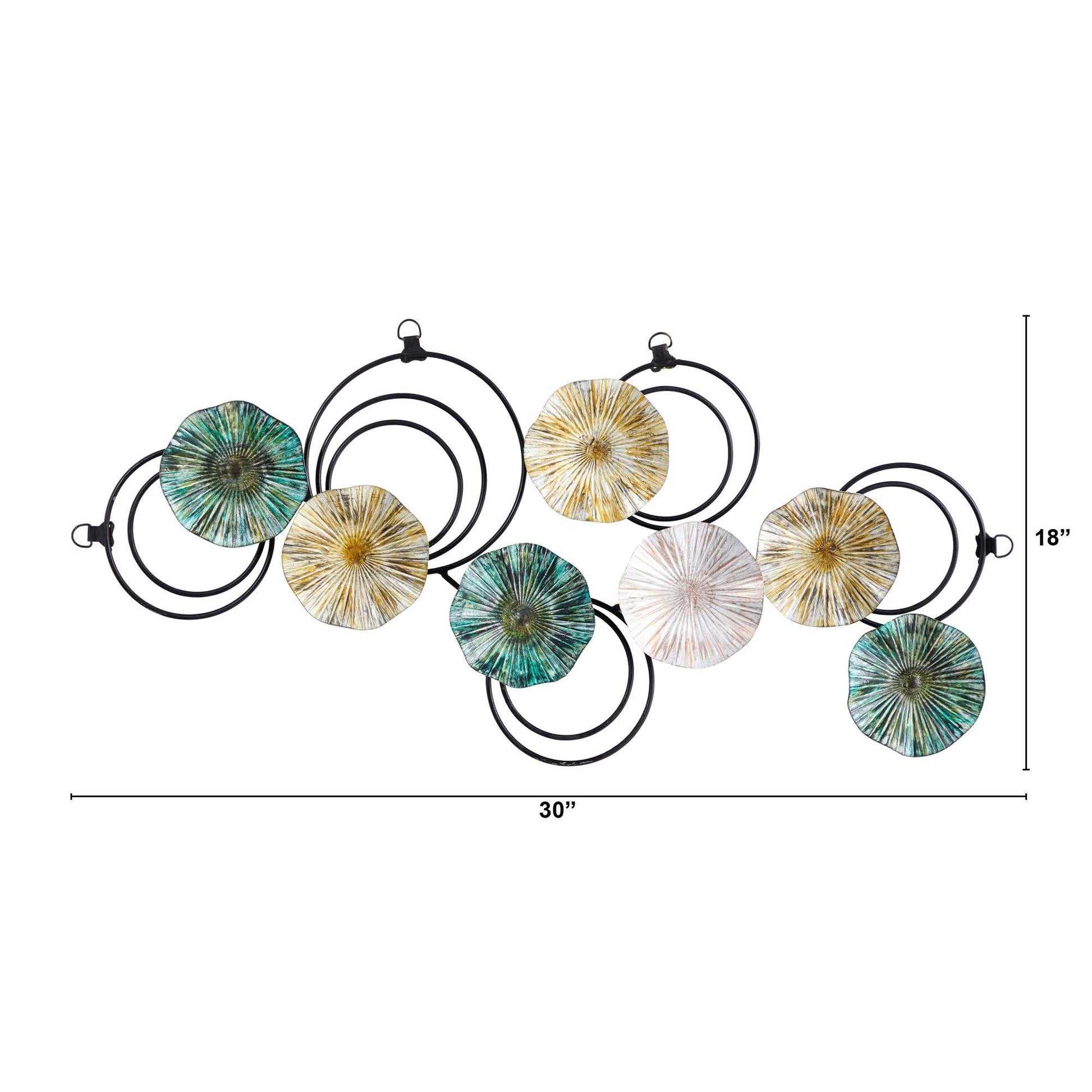 2.5’ x 1.5’ Scallop Design Metal Wall Art Decor - Tampa Home & Garden Store