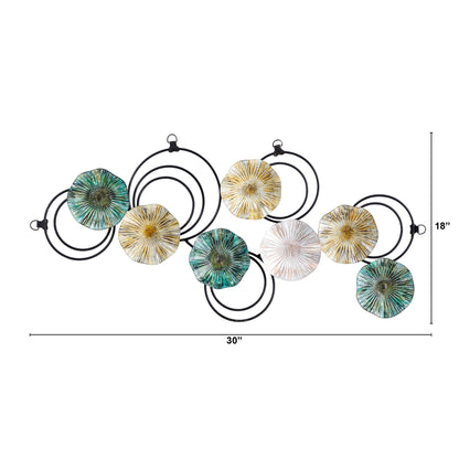 2.5’ x 1.5’ Scallop Design Metal Wall Art Decor - Tampa Home & Garden Store