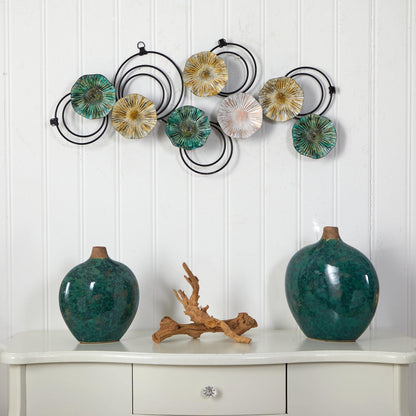 2.5’ x 1.5’ Scallop Design Metal Wall Art Decor - Tampa Home & Garden Store