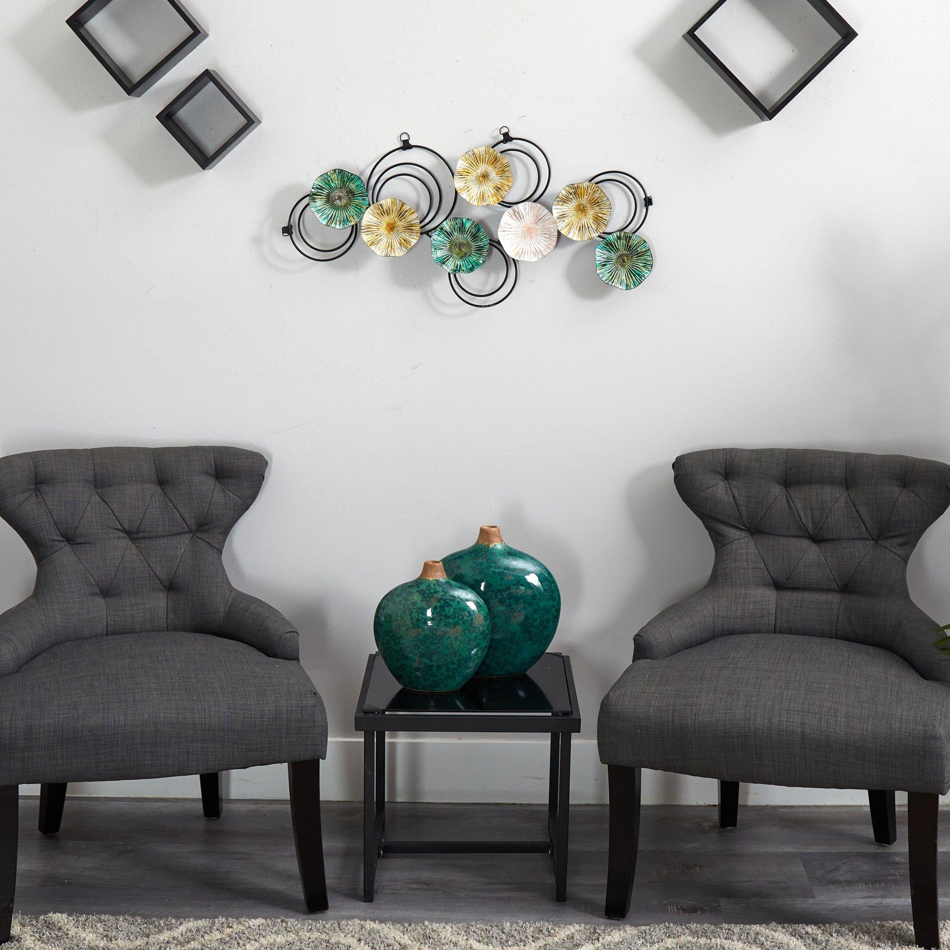 2.5’ x 1.5’ Scallop Design Metal Wall Art Decor - Tampa Home & Garden Store