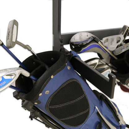 2 Bag Golf Bag Rack w/ Shelf | Wall Mount - Tampa Home & Garden Store