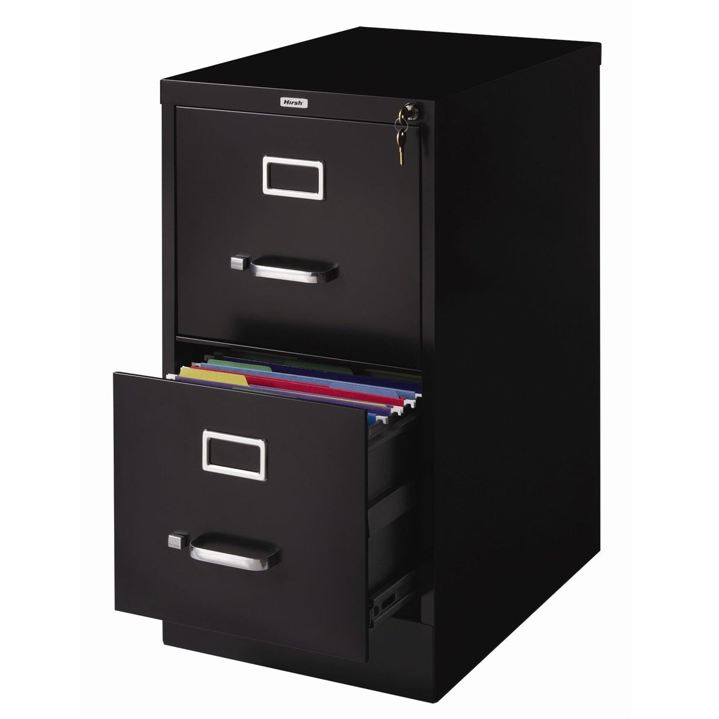2-Drawer Vertical Filing File Cabinet with Lock in Black Metal - Tampa Home & Garden Store