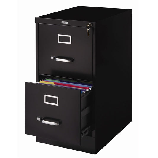 2-Drawer Vertical Filing File Cabinet with Lock in Black Metal - Tampa Home & Garden Store