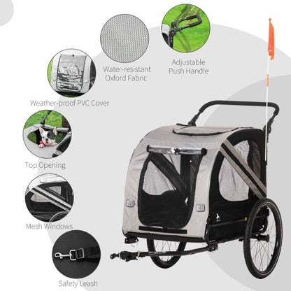 2-In-1 Pet Bike Trailer Stroller - Tampa Home & Garden Store