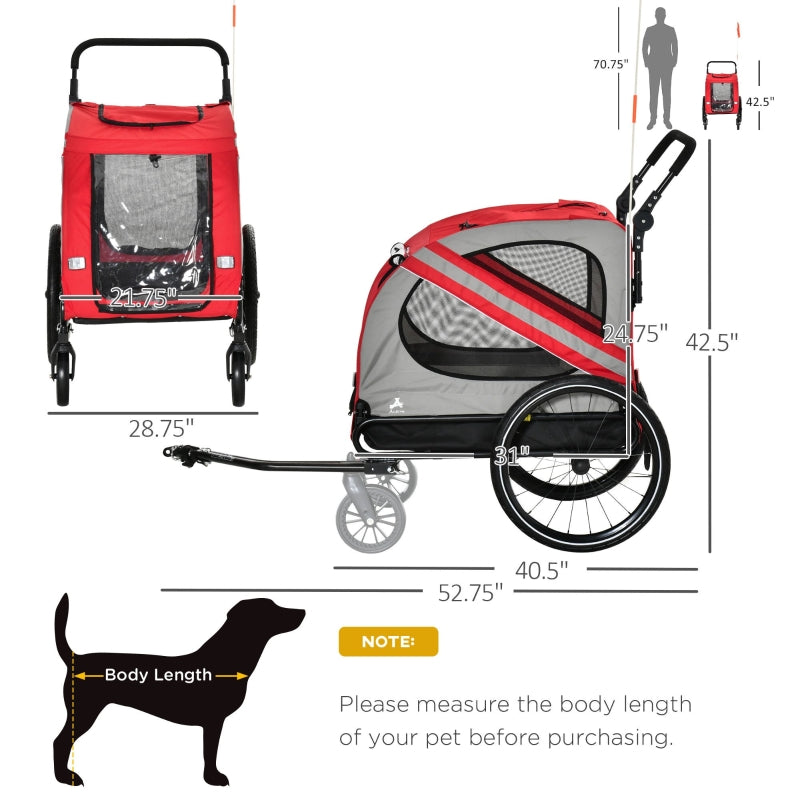 2-In-1 Pet Bike Trailer Stroller - Tampa Home & Garden Store