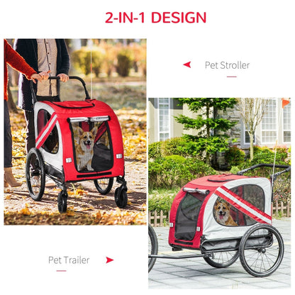 2-In-1 Pet Bike Trailer Stroller - Tampa Home & Garden Store