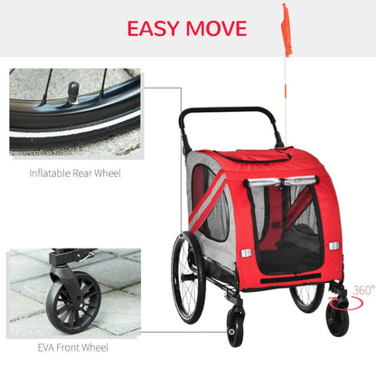 2-In-1 Pet Bike Trailer Stroller - Tampa Home & Garden Store